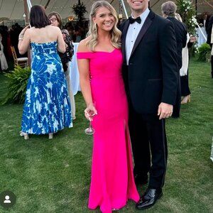 Lulus XS Pink Formal Wedding Dress